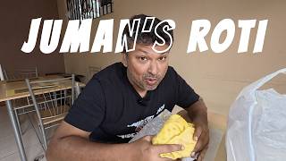 Eating most of the menu at Juman's Roti Shop in east Trinidad