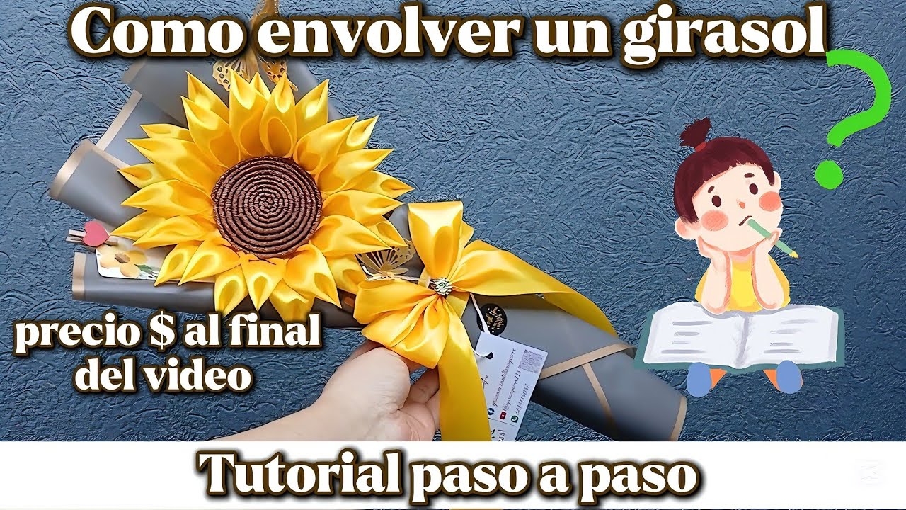 Como envolver un girasol/ tutorial de como envolver un girasol/ como envuelvo una flor