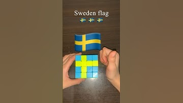 making Sweden flag 🇸🇪 🇸🇪 🇸🇪 on 4 x 4 Rubiks cube (169/195)  #shorts  #Fadil’s Creativities