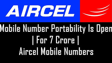 Aircel | Mobile Number Portability | Till 31 October 2019 | And How To Do