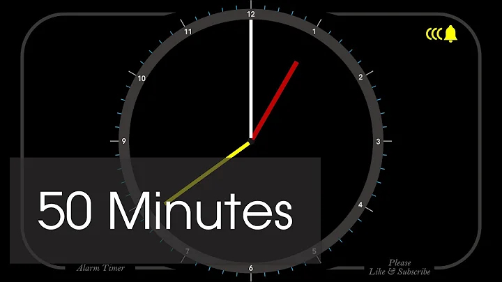 50 Minutes - Analog Clock Timer & Alarm - 1080p - Countdown