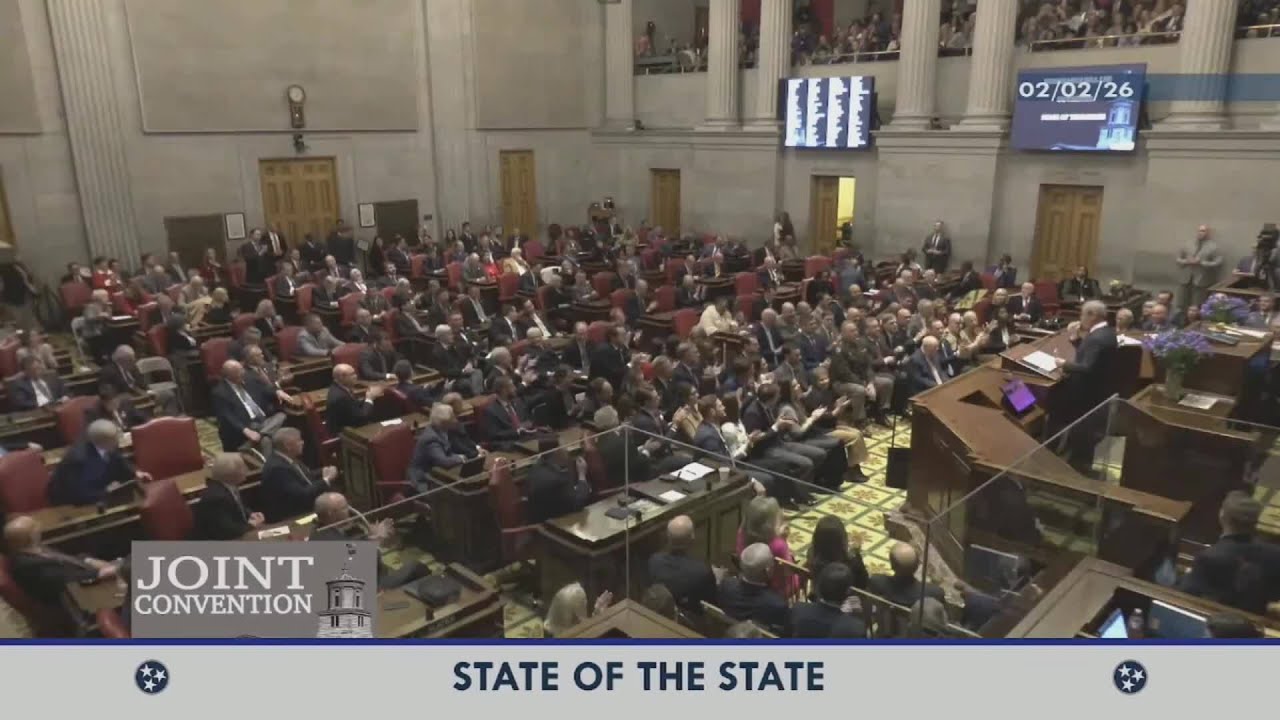 Gov. Bill Lee speaks on crime in Memphis at the 2026 State of the State ...