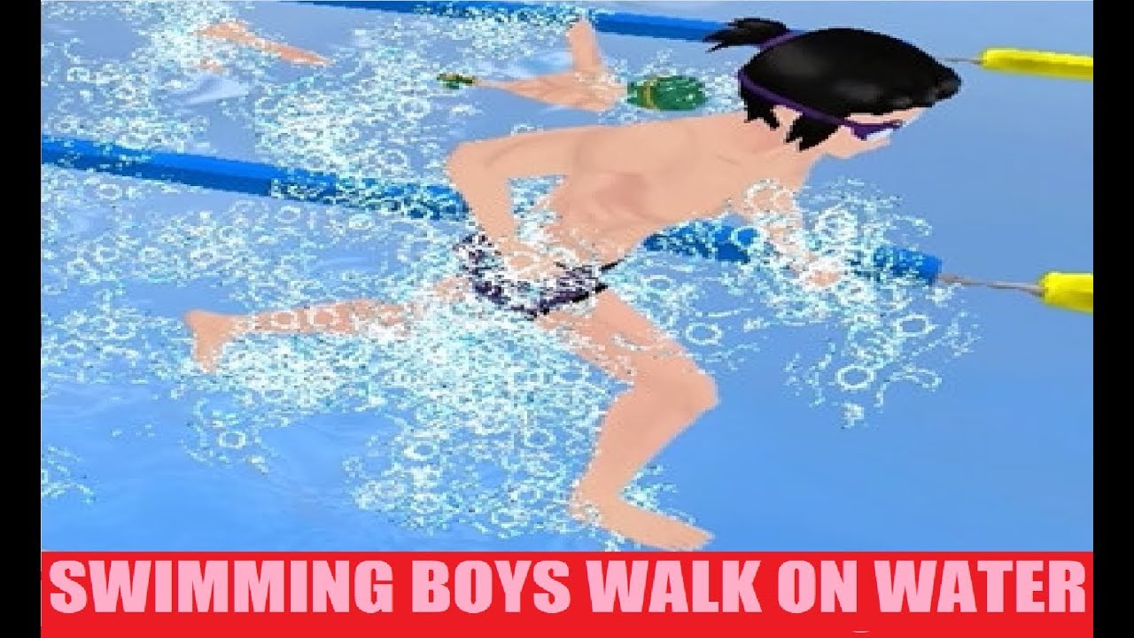 SWIMMING BOYS WALK ON WATER | Yandere Simulator - YouTube
