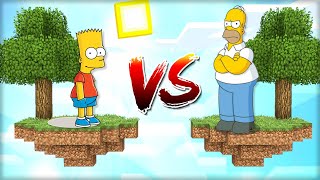 Bart Ostrov Vs. Homer Ostrov V Minecraftu Kdo Vyhraje?