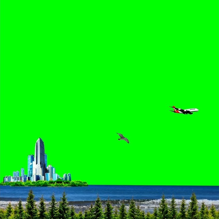 keindahan pemandangan green screen