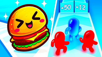 Food Run VS Join Blob Clash 3D 🍔⚡ All Levels Max Update Walkthrough Mobile NEW Gameplay XQ9R