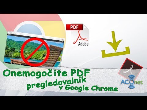 Kako onemogočiti PDF pregledovalnik v Google Chrome?