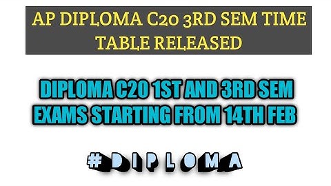 AP DIPLOMA C20 1ST YEAR AND 3RD SEM EXAMS TIME TABLE RELEASED| EXAMS IN FEB FROM 14TH 🥰😀