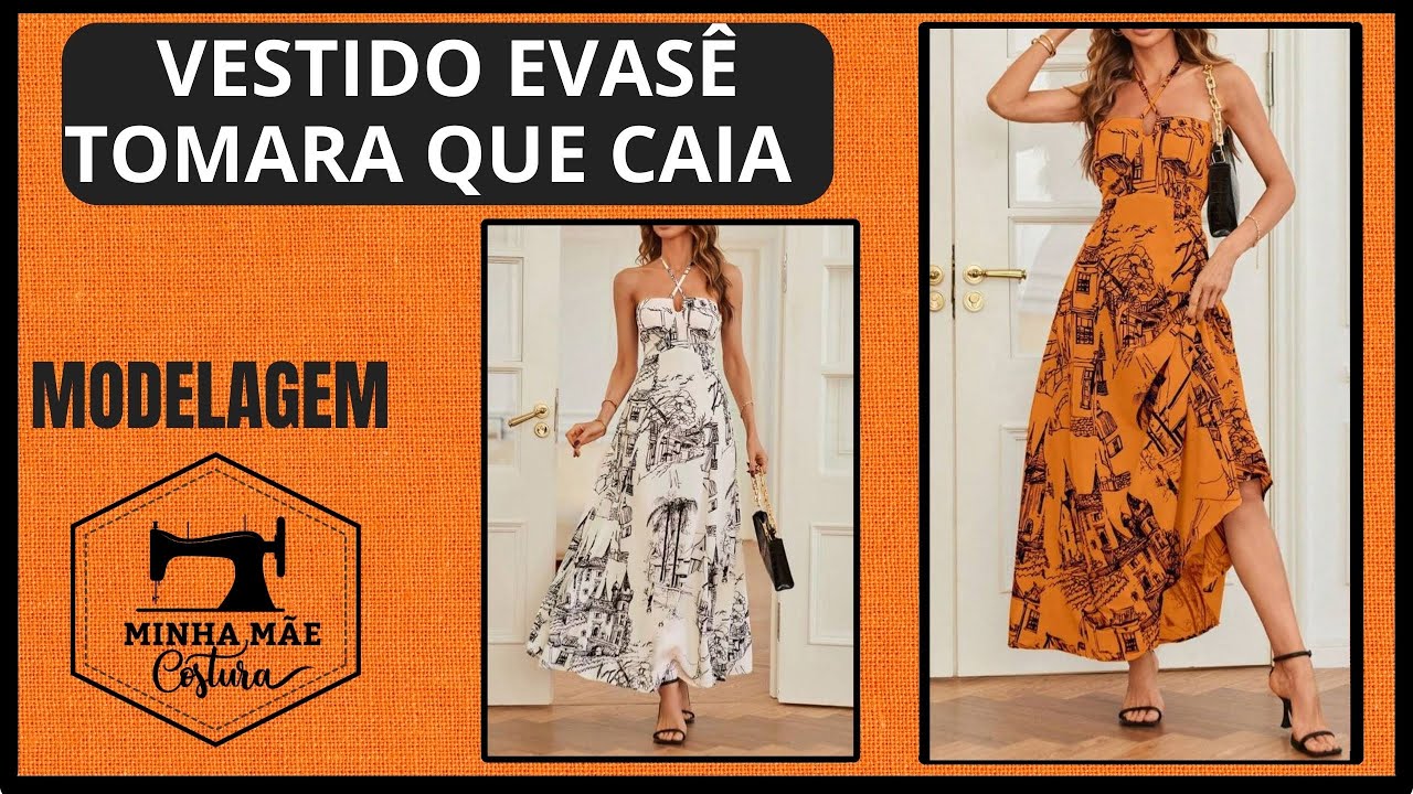 VESTIDO EVASÊ TOMARA QUE CAIA - PASSO A PASSO DA MODELAGEM