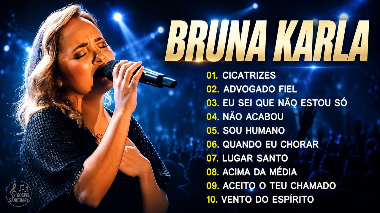 🎶Bruna Karla | As Melhores Músicas Gospel Sobre o Amor de Deus – Cicatrizes, Advogado ..e Muito Mais