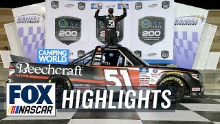 FINAL LAPS: Kyle Busch earns his 61st career Truck Series win at Kansas | NASCAR ON FOX HIGHLIGHTS