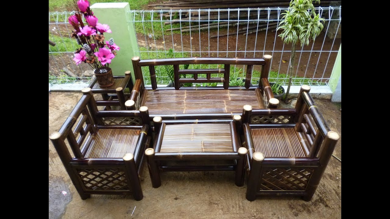 Langkah singkat Membuat Kursi duduk santai dari Bambu 