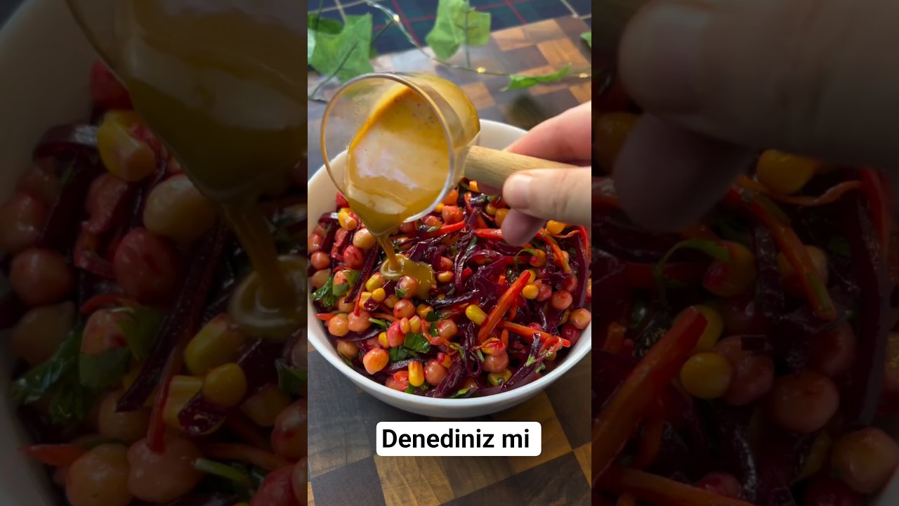 Tahin soslu salata #salatatarifi #lezzetli #tarif #yemektarifleri #yemek #meze