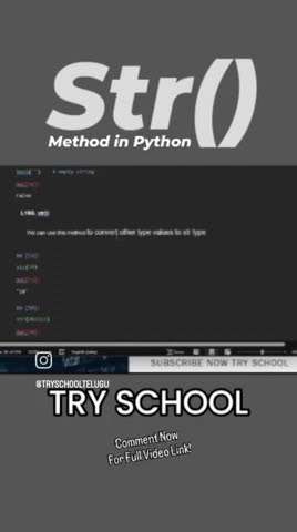 How to use str() Method in Python? #programmers #coding #python # ...