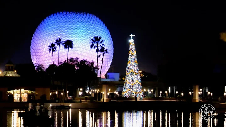 Nighttime at EPCOT - Christmas Decorations, Festival of the Holidays in 4K | Walt Disney World 2020