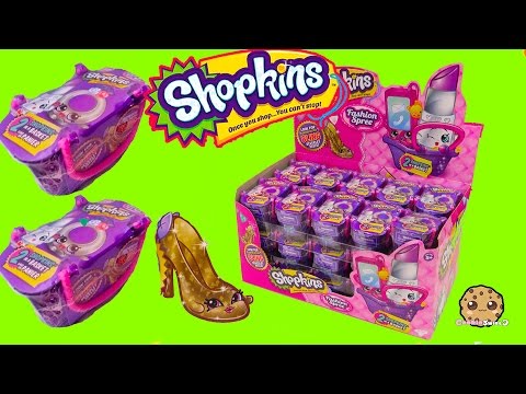 Shopkins FASHION SPREE Blind Bag Box Unboxing Season 1 , 2 , 3 Exclusive Colors - Cookieswirlc Video