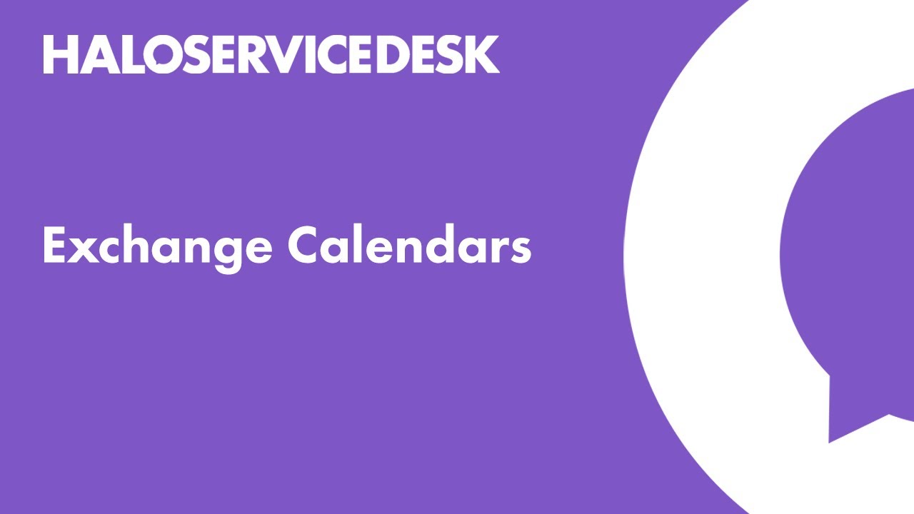 Halo Service Desk Exchange Calendars YouTube