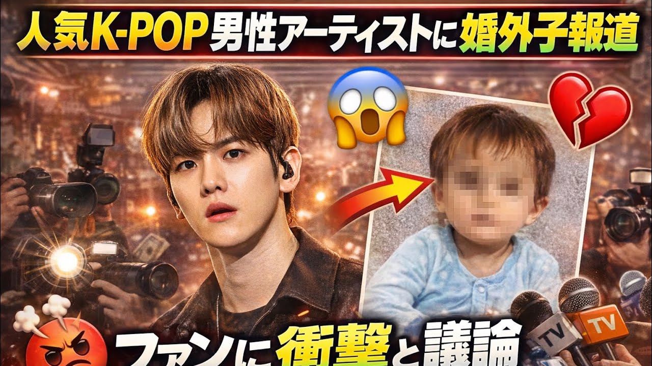 人気K-POP男性アーティストに婚外子報道 ─ ファンに衝撃と議論#exo#japan#kpop#kpopgrup#korean#japannews