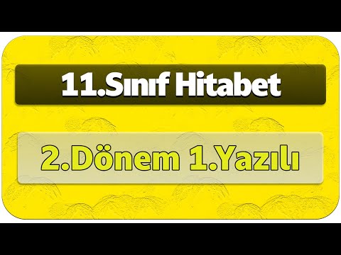 11.Sınıf Hitabet 2.Dönem 1.Yazılı Cevapları