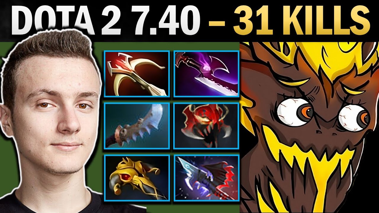 Shadow Fiend, профессиональный керри с 31 убийством и безумием — Dota 7.41