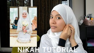 Akad Nikah | Neat White Satin Shawl Tutorial | HIJAB TUTORIAL | MALAYSIA screenshot 3