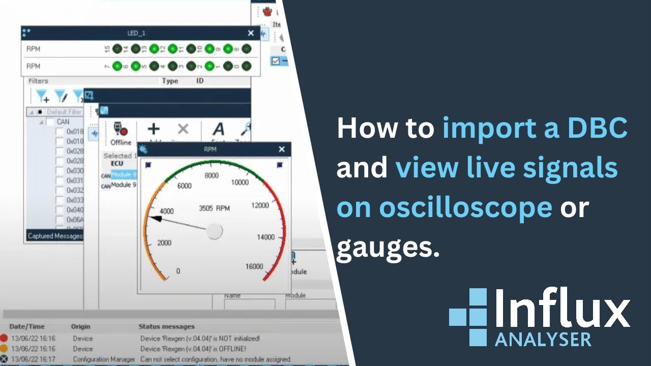Picture of How to import a DBC and view live signals on oscilloscope or gauges ...