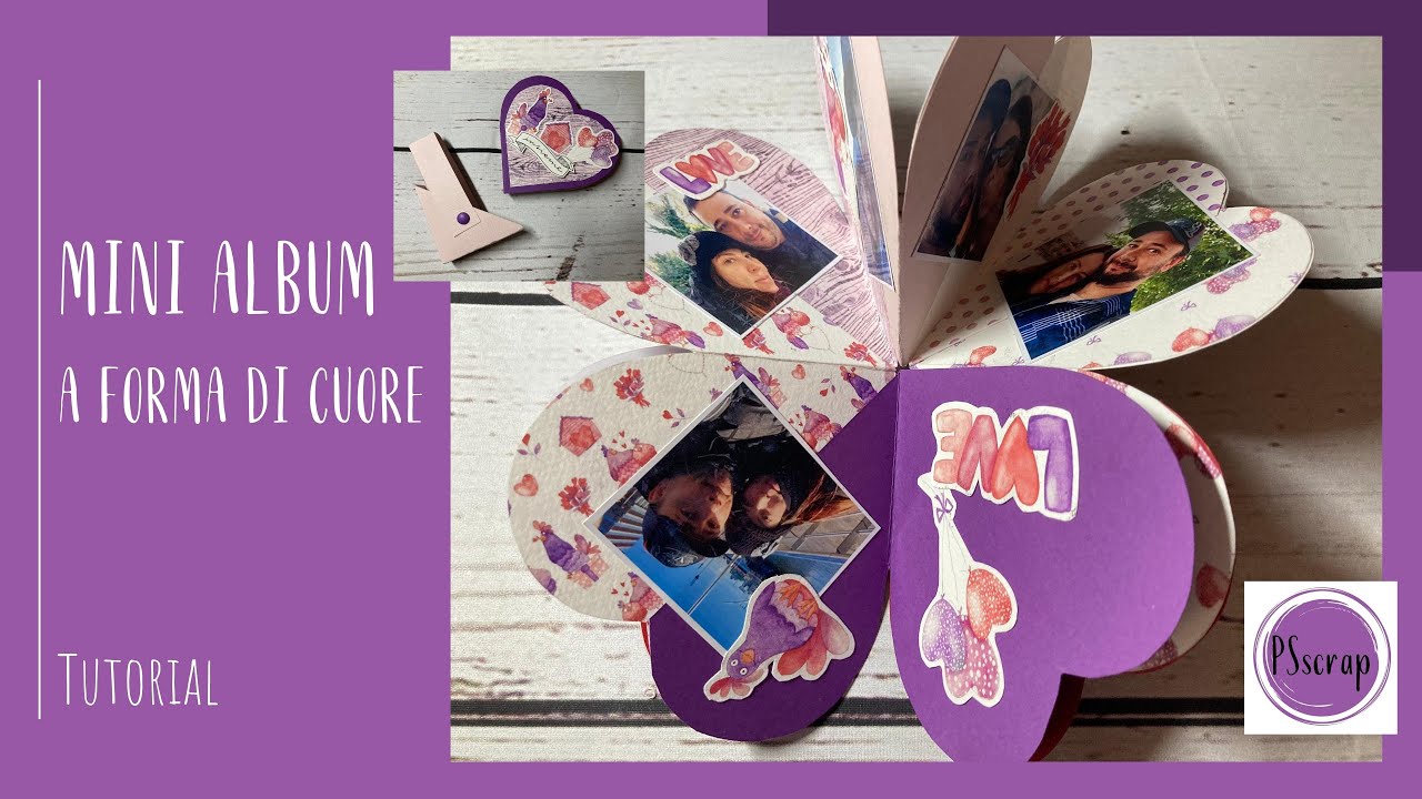Set di 4 fustelle in metallo a forma di cuore, per lavori di bricolage, scrapbooking, album e decorazioni in rilievo, biglietti