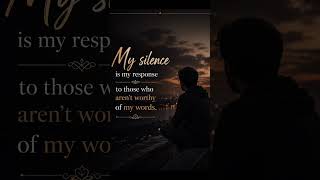 Silence is my answer when words are no longer worth it. 🖤#SelfRespect #SelfLove