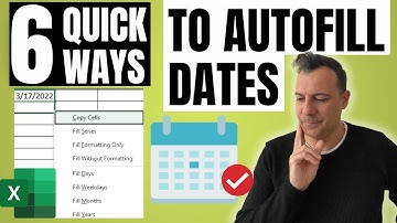 6 QUICK Ways to Autofill Dates in Excel