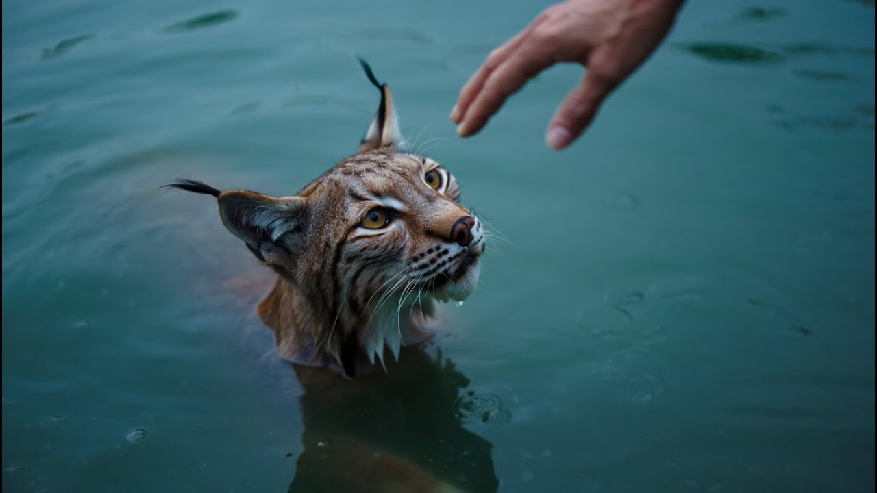 Котенка рыси выбросили в озеро умирать — но произошло невероятное!