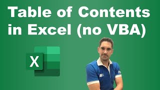 Dynamic table of contents in Excel with formulas (no VBA)