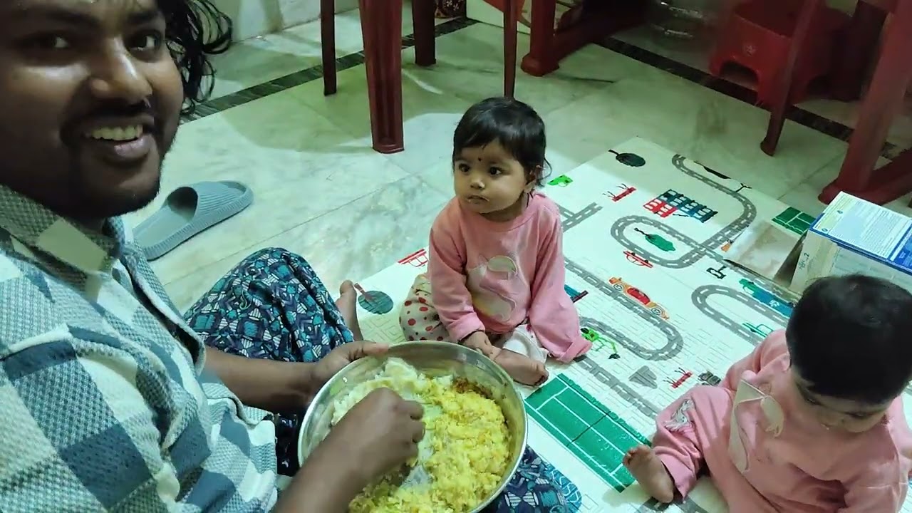  আজ আমাদের বাবাই ভাত খাইয়ে দিল। 