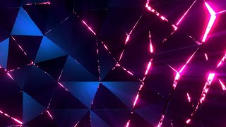 Geometric Bright Neon Triangular Background Video | Footage | Screensaver