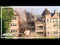 Fire rips through Lake Wylie condo, causing building collapse