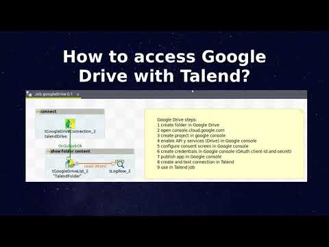 How to access Google Drive with Talend?