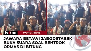 Bentrok Ormas di Bitung, Jawara Betawi Desak Polisi Bubarkan Laskar Manguni | tvOne Minute