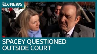 Information The moment Kevin Spacey faced questions by ITV News reporter outside court | ITV News Guide