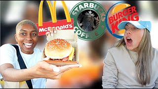 Letting Fast Food Employees DECIDE What We Eat For 24 HOURS!! (IMPOSSIBLE FOOD CHALLENGE)