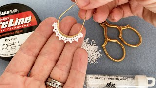How to Add a Beaded Lacy Edge to an Earring