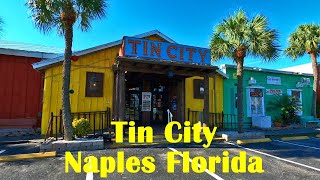 Tin City Waterfront Shops, Dining. Naples, Florida.  Shopping and restaurants in Naples Florida [4K]