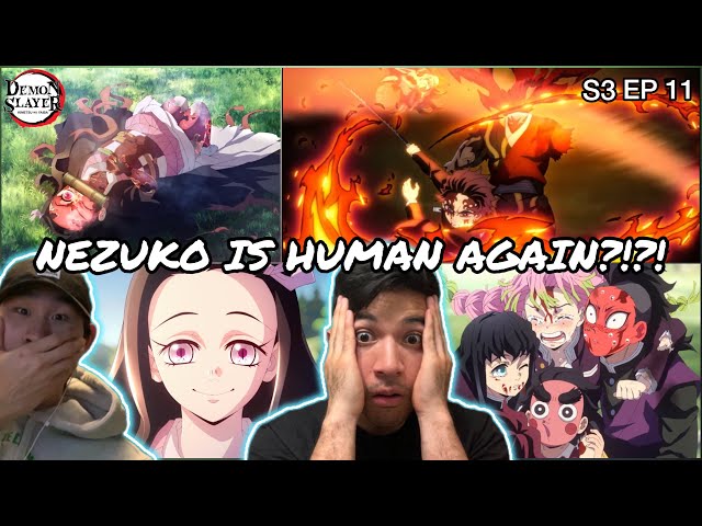 NEZUKO IS HUMAN AGAIN?!?!  DEMON SLAYER SEASON 3 EPISODE 11