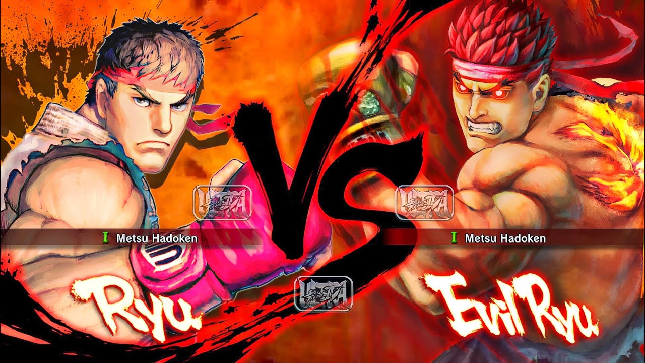 Evil Ryu Vs Ryu vs. Evil Ryu (Hardest AI) - Ultra Street Fighter IV - YouTube