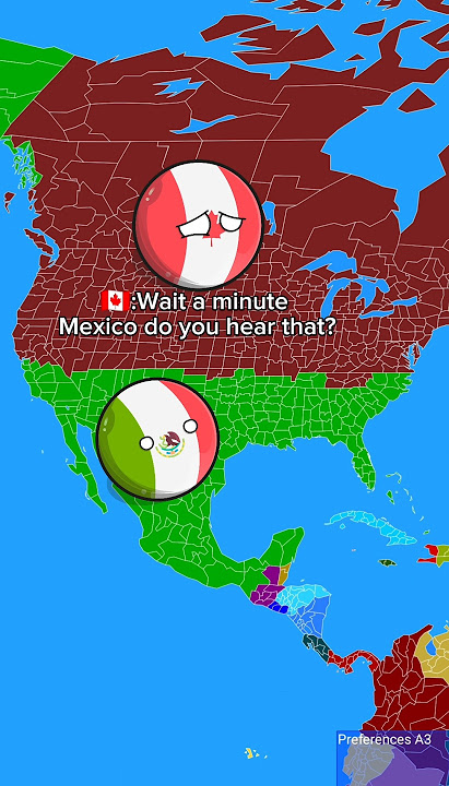 Mexico 🇲🇽 vs USA 🇺🇸 vs Canada 🇨🇦#shorts #countryballs #viralshort #usa