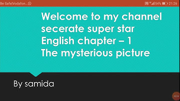 8th English chapter 1 The mysterious picture