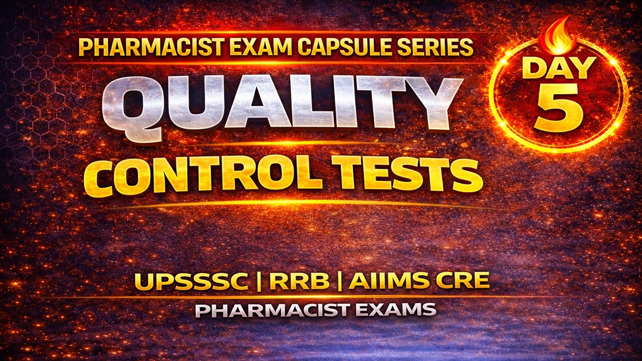 Day 5: Quality Control Tests | Pharmacist Exam Capsule Series  | 45 Days 45 Videos