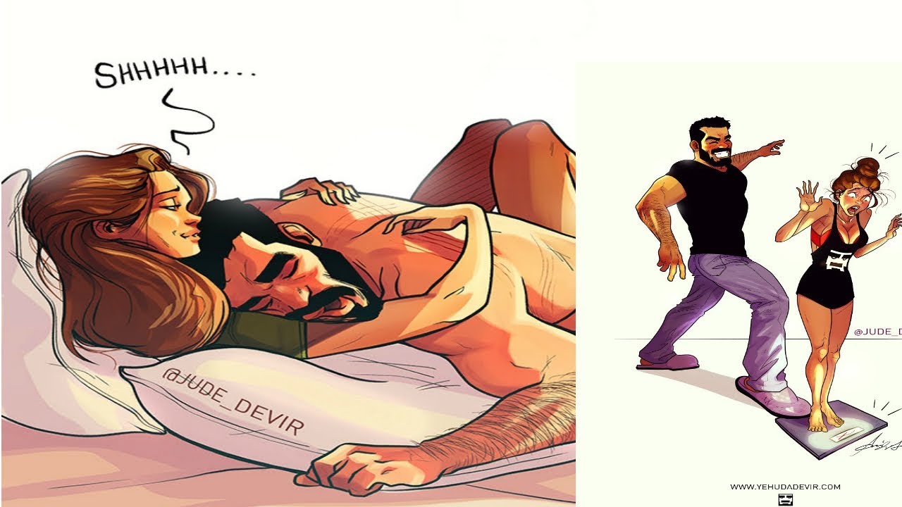 artist illustrates everyday life with his wife, artist illustrates ever...