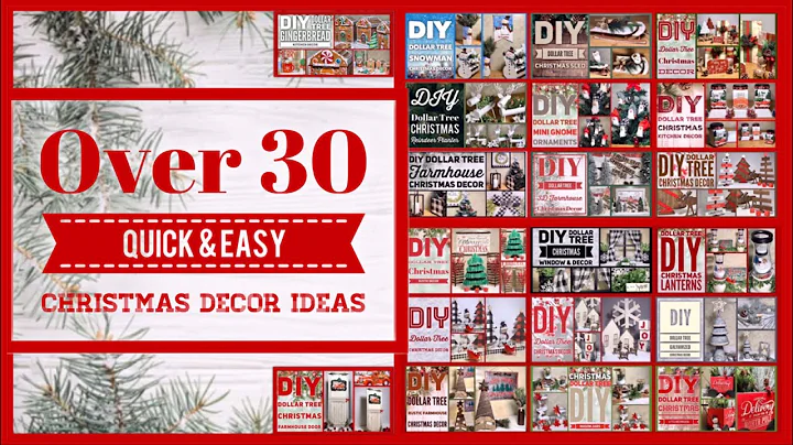 Over 30 Dollar Tree DIY Christmas Decor Craft Ideas 2019 - Farmhouse, Woodland, Rustic And More