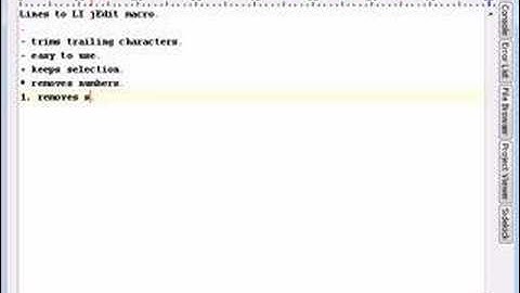 jEdit code editor - Lines to LI macro
