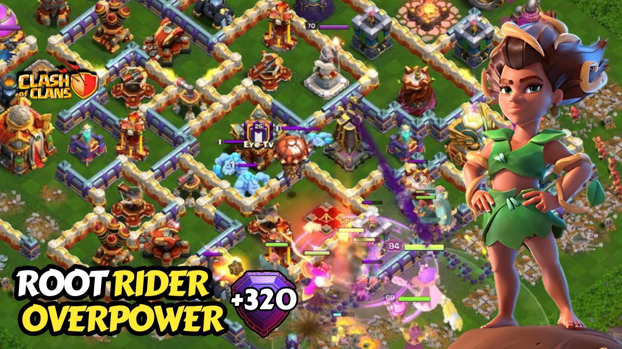 Root Rider Becomes Stronger with Druid Support🔴Best TH16 Attack Strategy +320🔴Clash Of Clans🏆