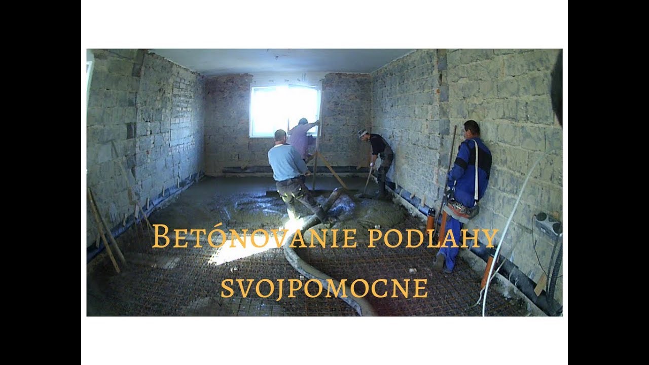 Betonaž podlahy svojpomocne